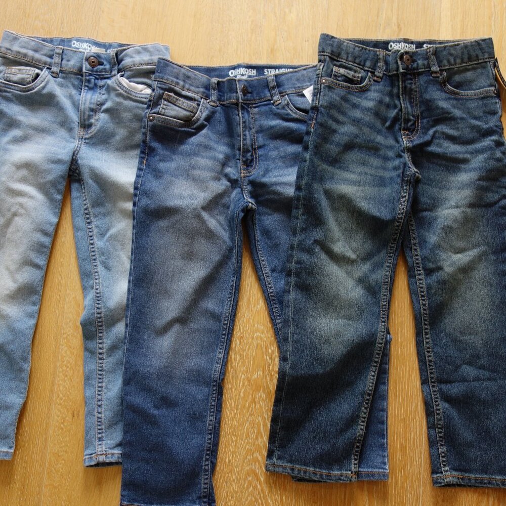 Lot of 3 New Oshkosh B'Gosh Boy's Jeans 6R Straight